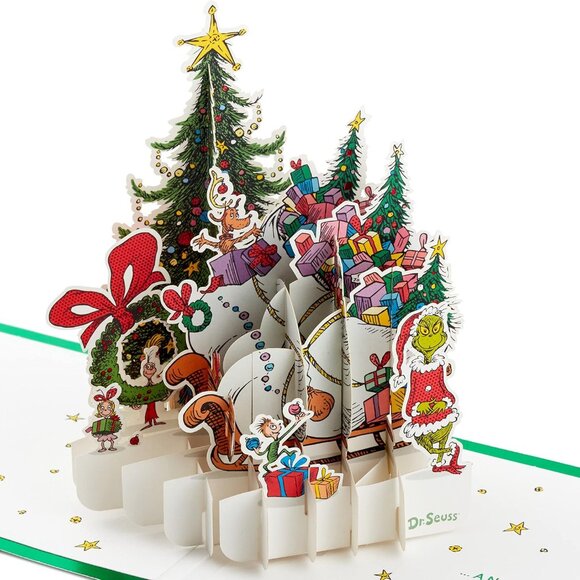 Hallmark Signature Christmas Card | Pop Up | Dr. Seuss The Grinch - Picture 1 of 7